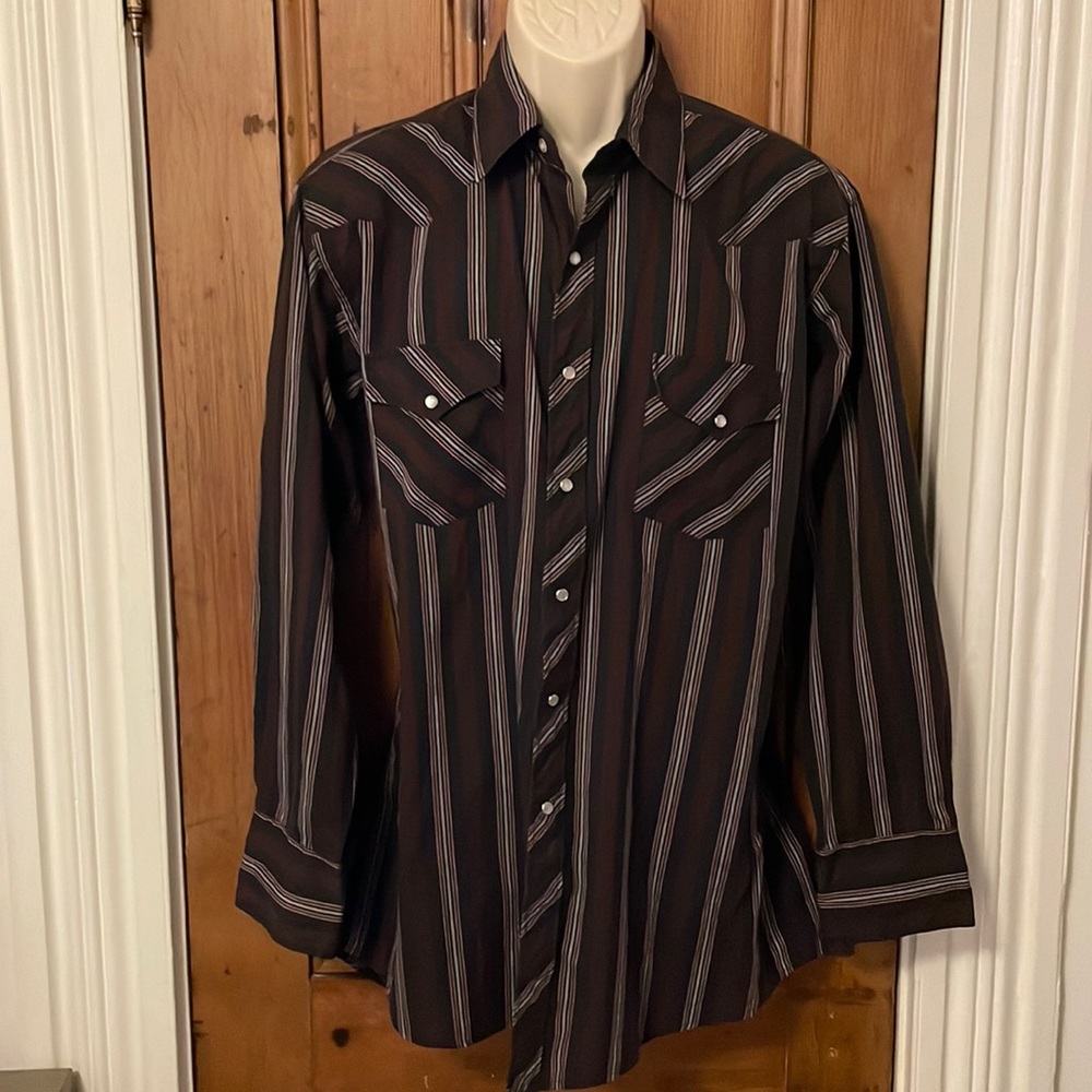 Vintage White Horse 70’s Pearl Snap large Western Shirt USA